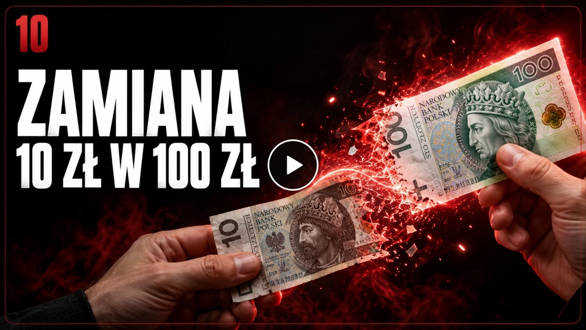 Zamiana 10 zł w 100 zł