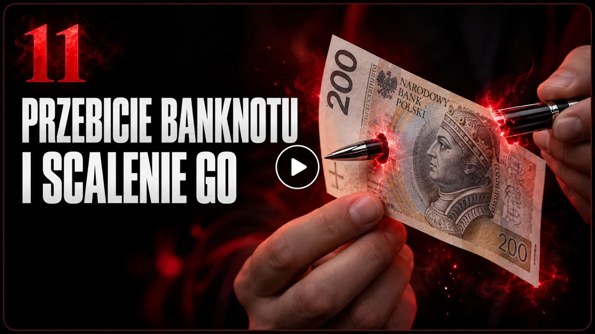 Przebicie banknotu i scalenie go